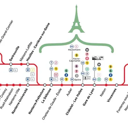 L'organik 7 Min Gare 5 Min Parking Prive Lägenhet Chessy (Seine-et-Marne)
